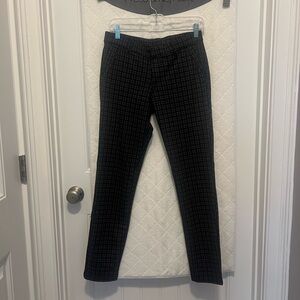 Ladies Black/gray and maroon Checkered Pants